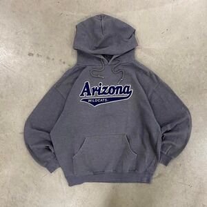 Vintage 90s University of Arizona Wildcats Grey Jansport Hoodie Size L